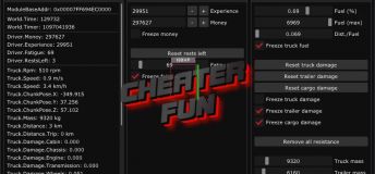 Cheat for Euro Truck Simulator 2 (ETS2) - XP, Moneny