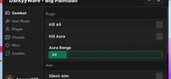 Big Paintball Script - DarkyyWare Hack (Kill Aura, Gun Mods)