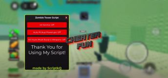 Zombie Tower Script - Inf Ammo, Kill Aura, Auto Pick Powerup