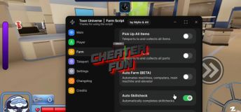 Toons Universe Script -  Auto Farm All, Skill Check, ESP All
