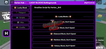 Lucky Blocks Battlegrounds Mobile Script: Harlen Hub