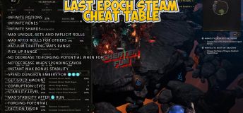 Last Epoch Steam Cheat Table