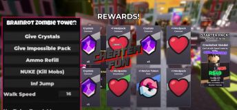 Brainrot Zombie Tower Script - Infinite Crystals, Kill Mobs