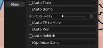 Bomb Click Mine Script Dizzy Hub - Auto Farm GUI