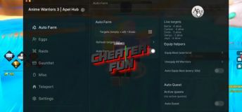 Anime Warriors III Script - Auto Farm, Auto Quest, Auto Eggs