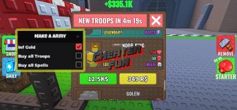 Make a Army Script - Infinite Money, Auto Buy All