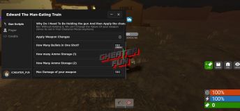 Edward the Man-Eating Train Roblox Script: Gun Editor