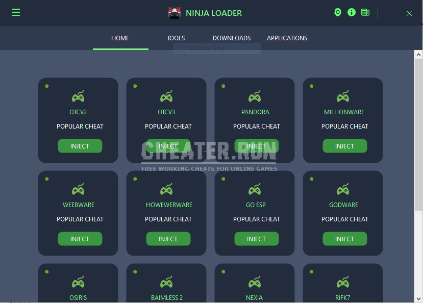 Cheat loaders for games
