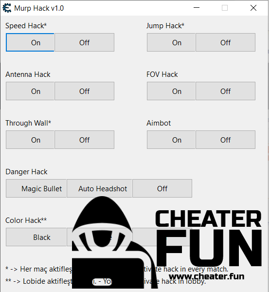 Download cheat for PUBG Mobile Hack Murp - Aimbot, ESP ... - 555 x 600 png 31kB