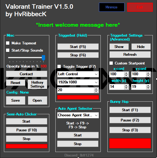 Legit Valorant Trainer - TriggerBot, Bhop, AutoAgent