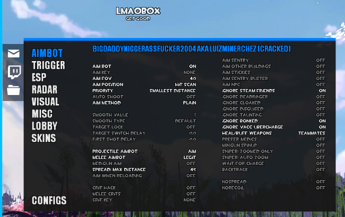 lmaobox - aim, triggerbot, esp, skins, radar, visuals