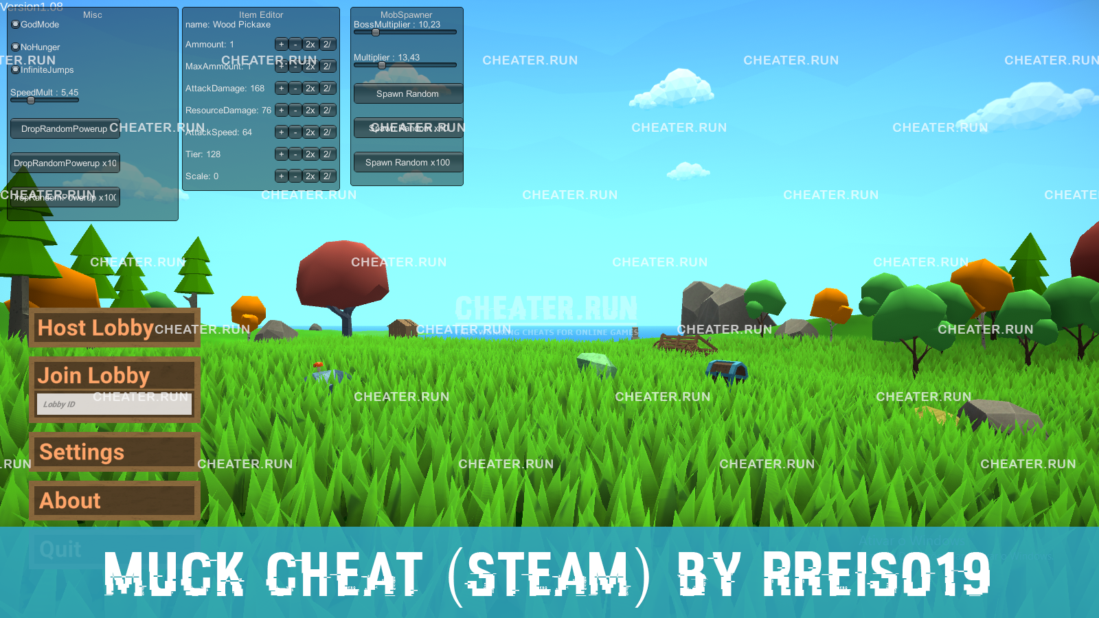 Muck Cheat Working Steam - GodMode, SpeedHack, InfiniteJumps, SpawnRandomMobs
