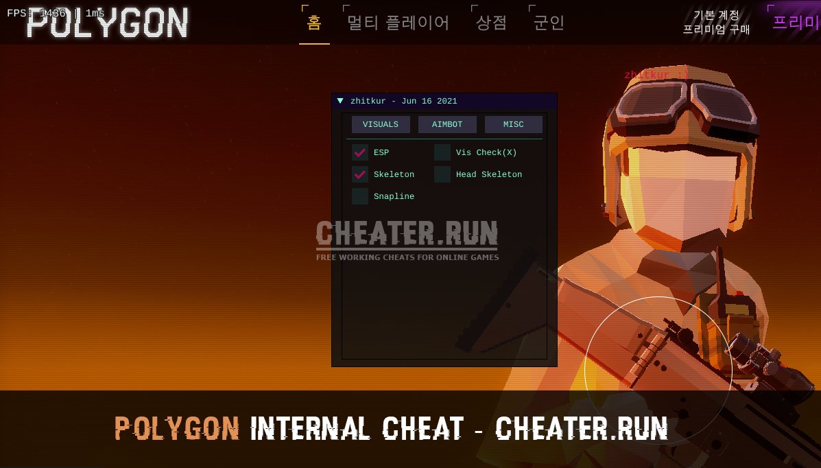 POLYGON Internal Cheat - Skeleton ESP, No Recoil, Fire Speed