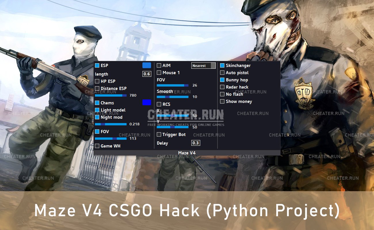 Maze V5 CSGO Hack (Python Project) + autoupdate offsets