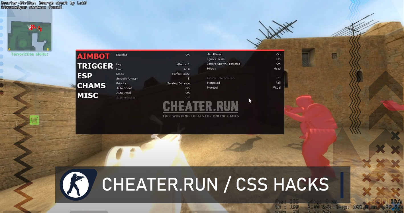 Counter-Strike: Source Cheat - Aimbot, TriggerBot, Chams