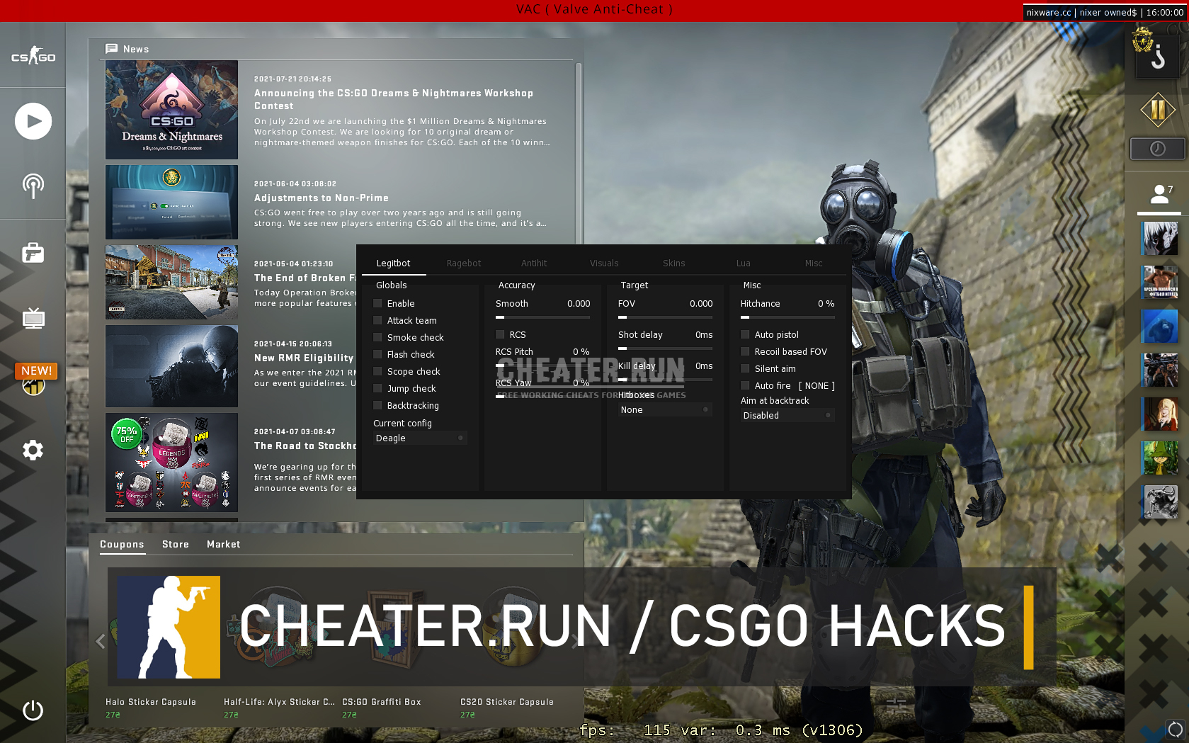 Nixware Crack CSGO Premium HVH Cheat