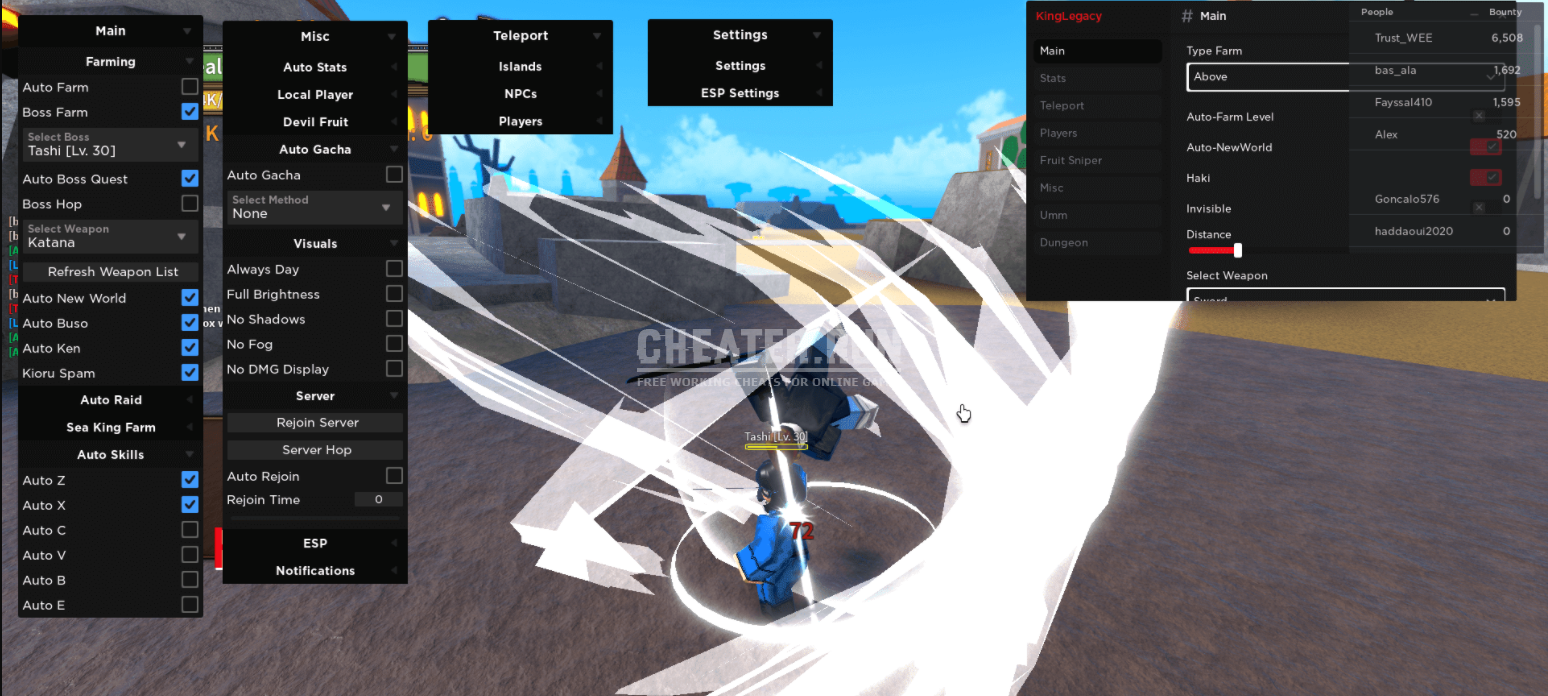 NEW UPDATED ][ KING LEGACY SCRIPT/HACK ROBLOX - FREE ][ LEVEL AUTO