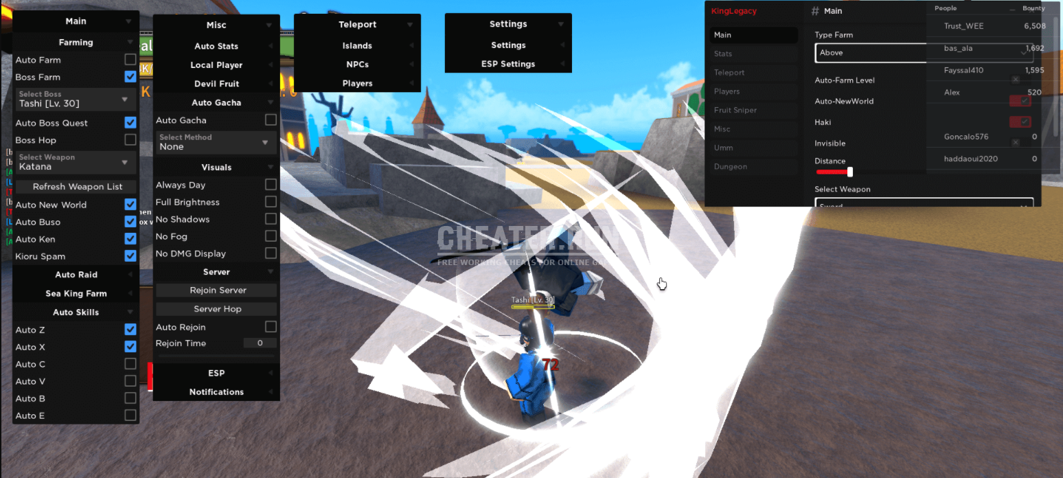 KING LEGACY SCRIPT/HACK ROBLOX!! AUTO FARM, AUTO ITENS