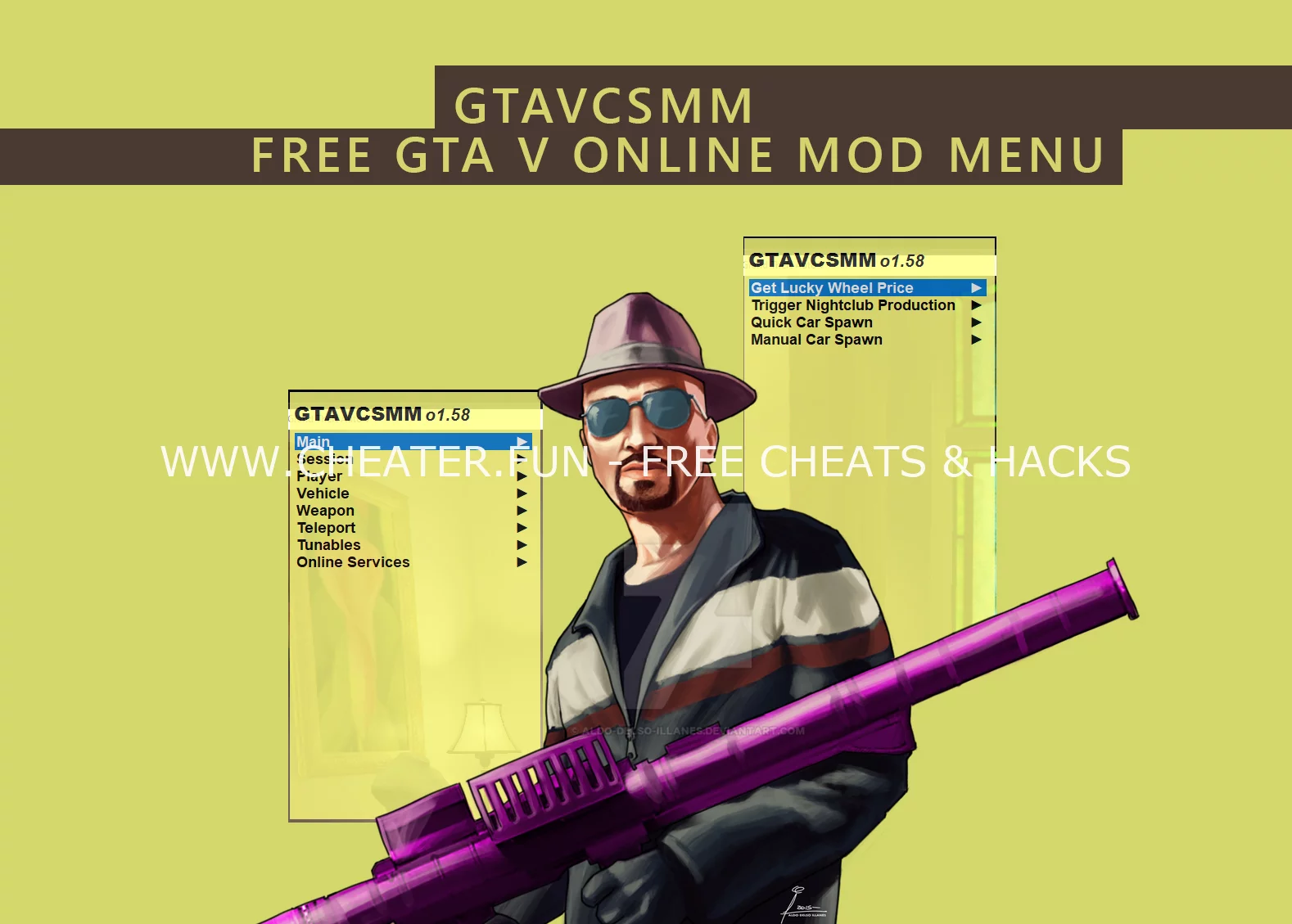 GTAVCSMM menu mod for GTA V Online v1.58