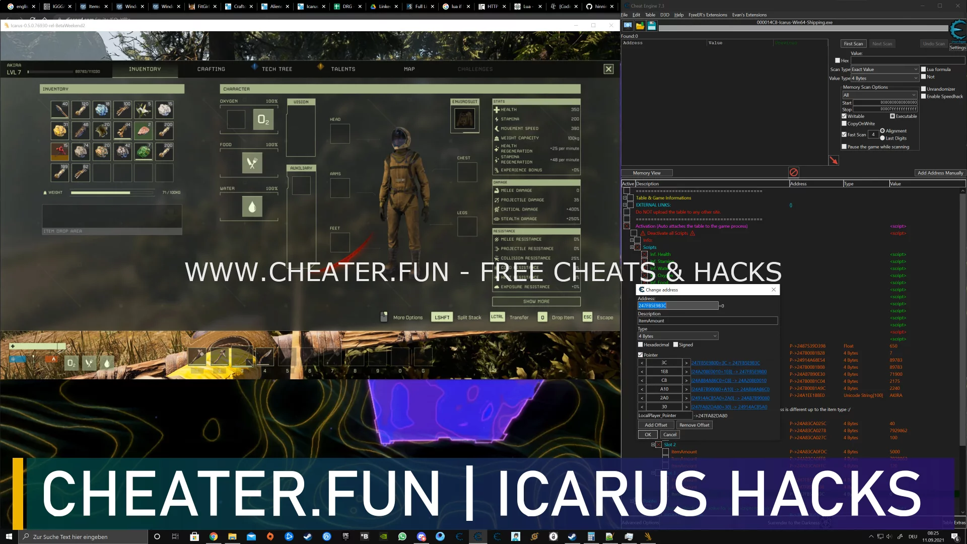 Icarus Steam Free Hack - Fly, Inf. Health, Inf. Stamina, Inf. Water