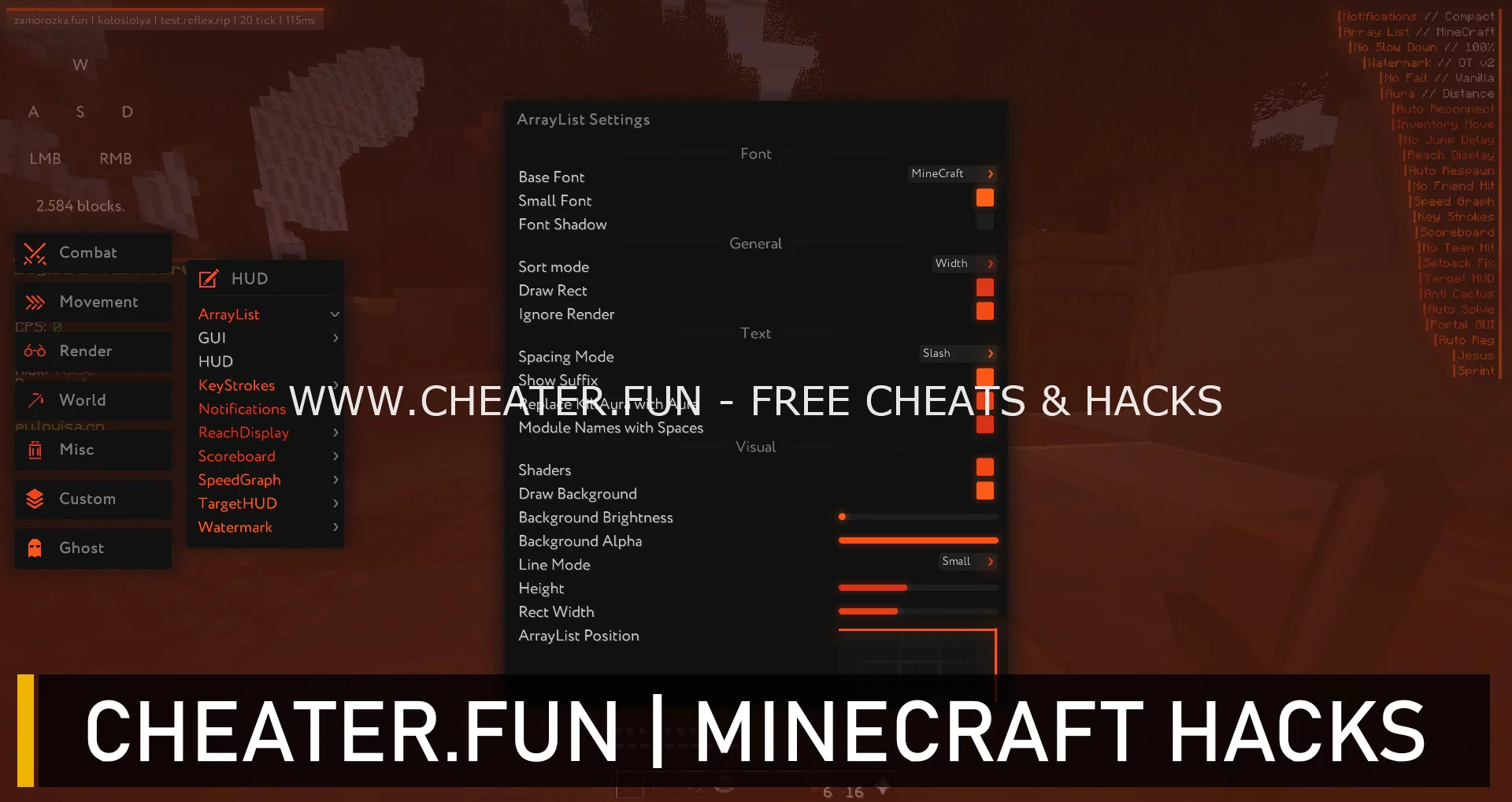Cheat ZAMOROZKA for Minecraft 1.12.2