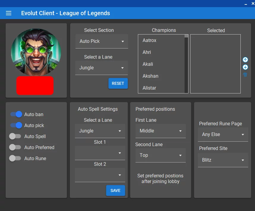Evolut Client - League of Legends