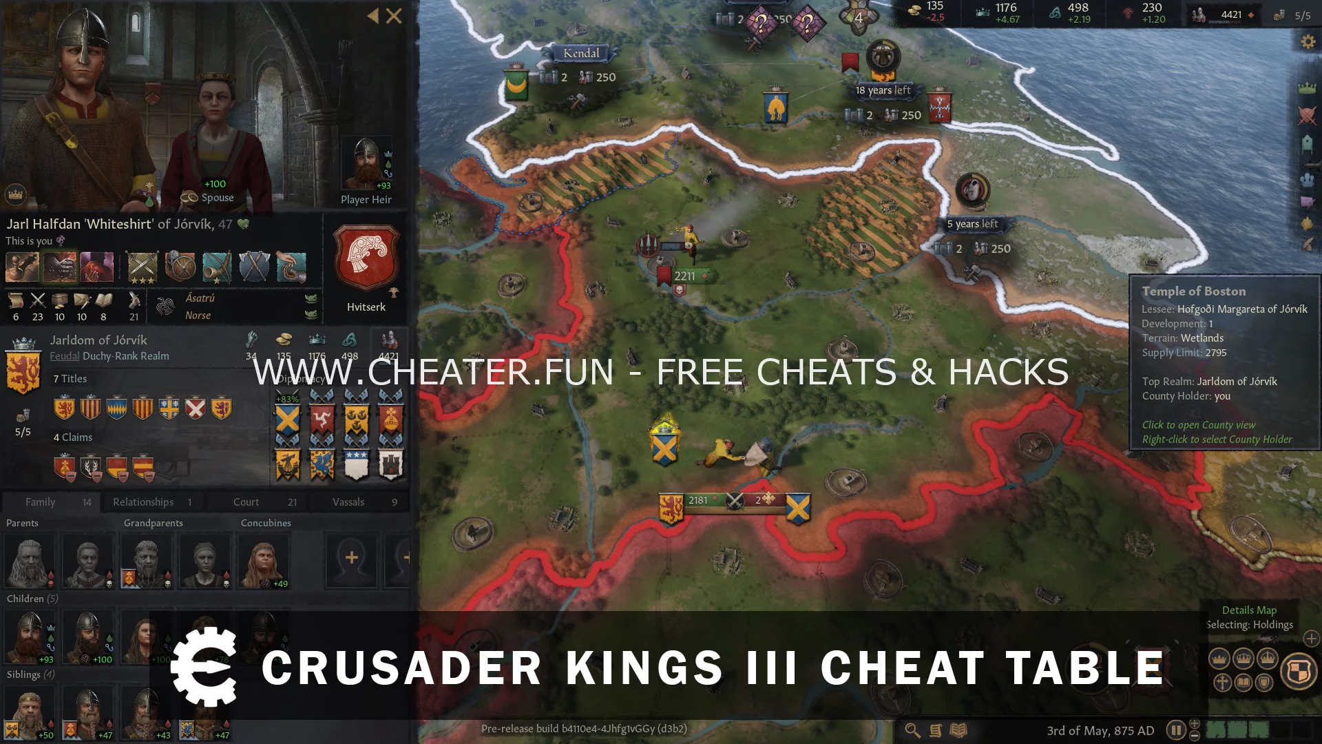 Crusader Kings III - Cheat Tables
