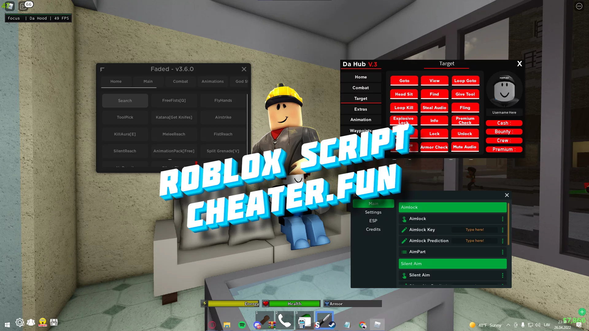 Da Hood Roblox - Scripts, Hacks and Cheats + Codes 2022