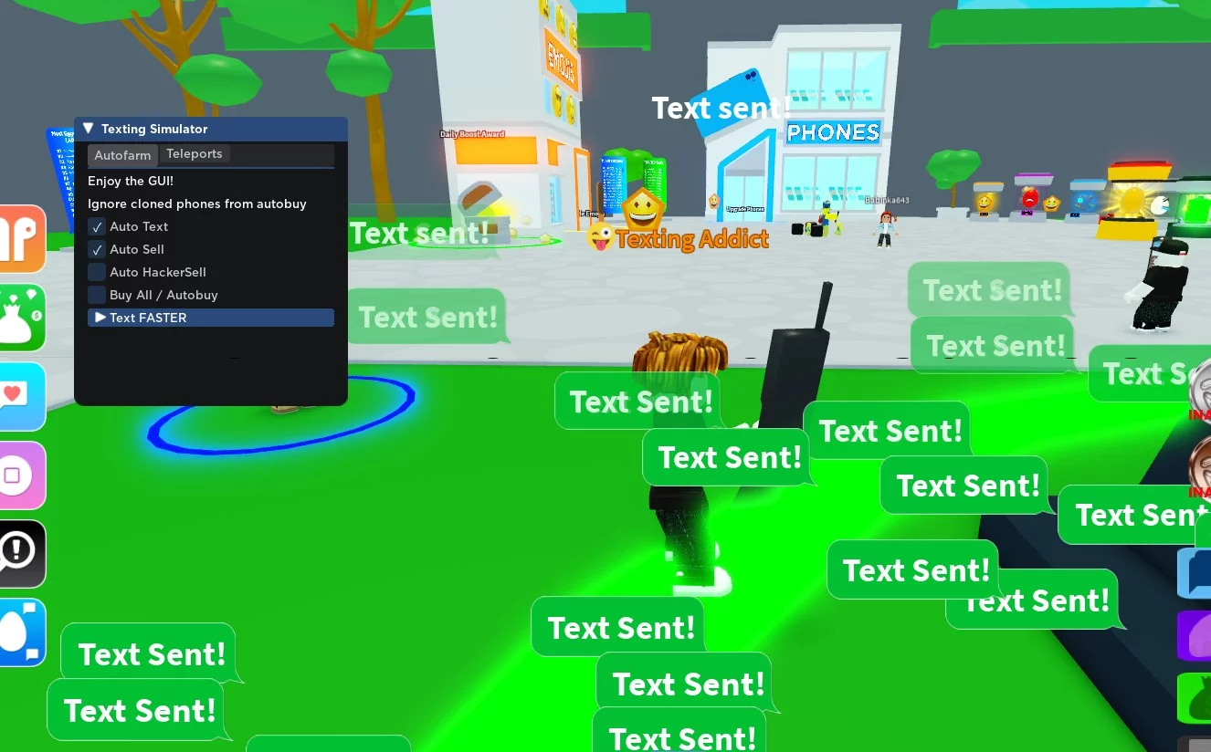 Texting Simulator Script Auto Text Auto Sell Teleport More