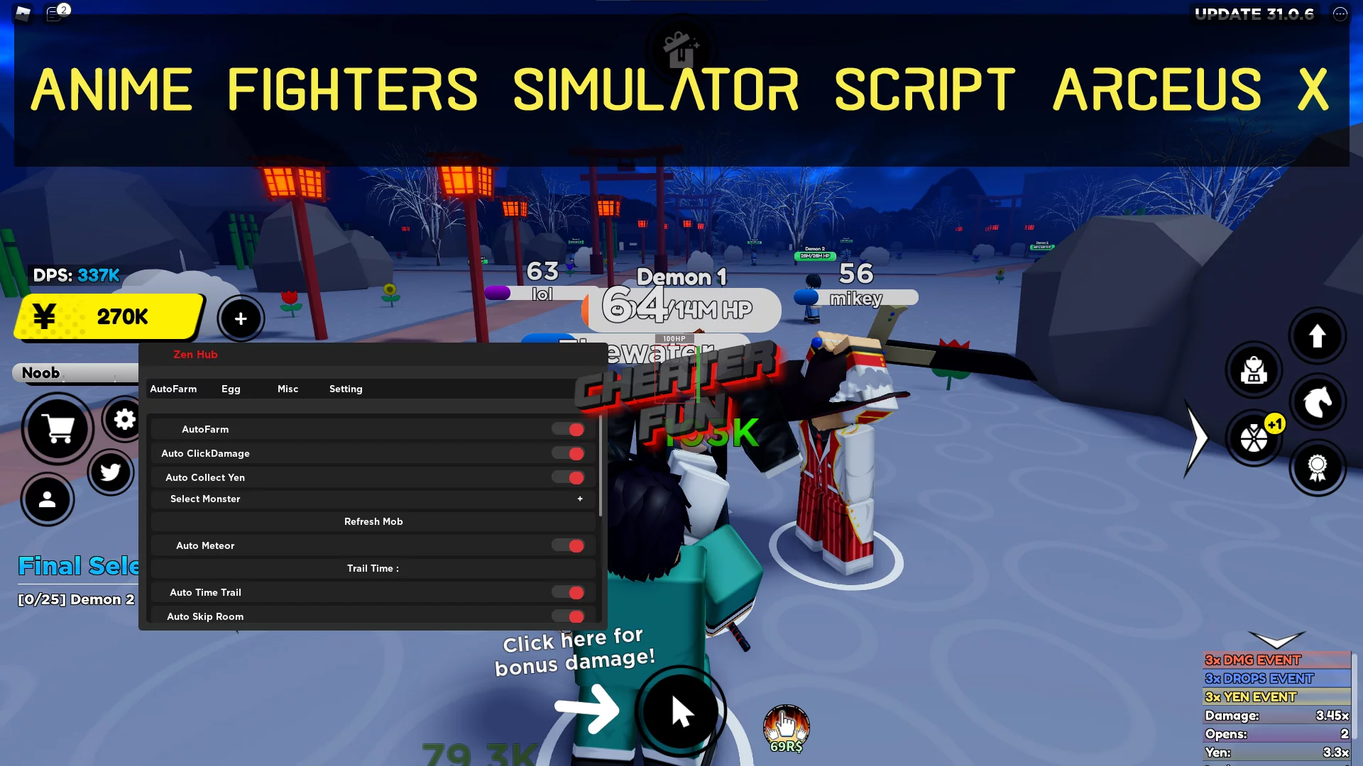 Anime Fighters Simulator Script Roblox (Arceus X)