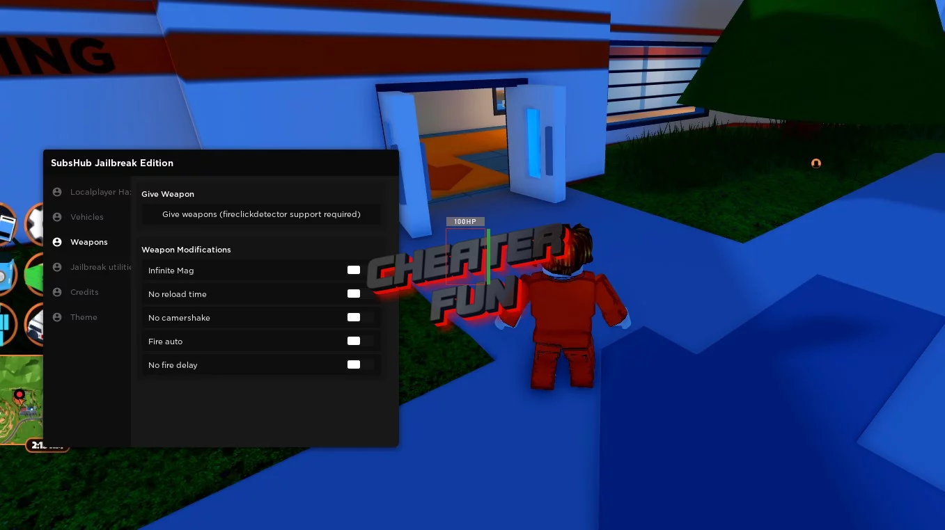 Roblox Jailbreak GUI – Weapons, Vehicles, Teleports & More – Caked