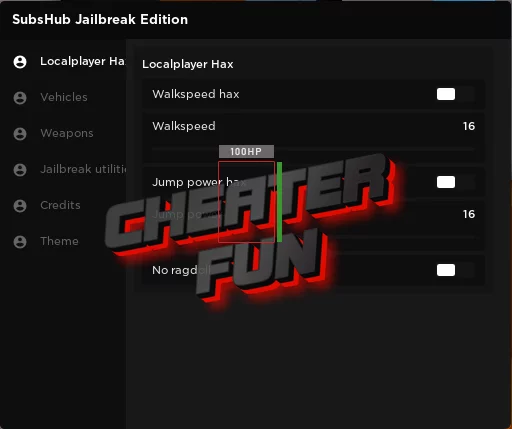 Jailbreak Script GUI Subs HUB 2022