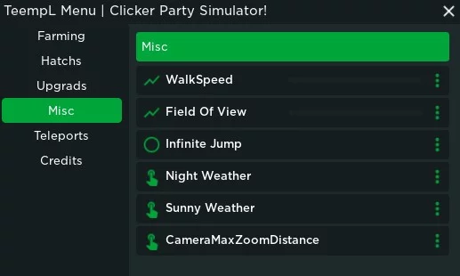 clicker party simulator script