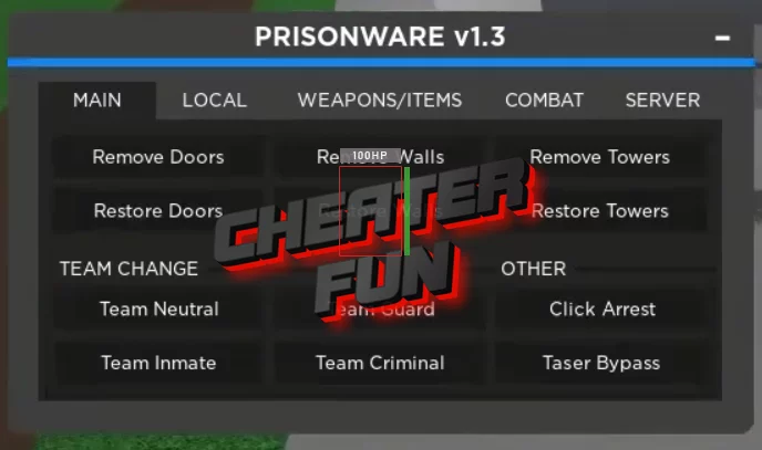 PRISON LIFE  FE BYPASS GUI V3 PASTEBIN (ROBLOX) 