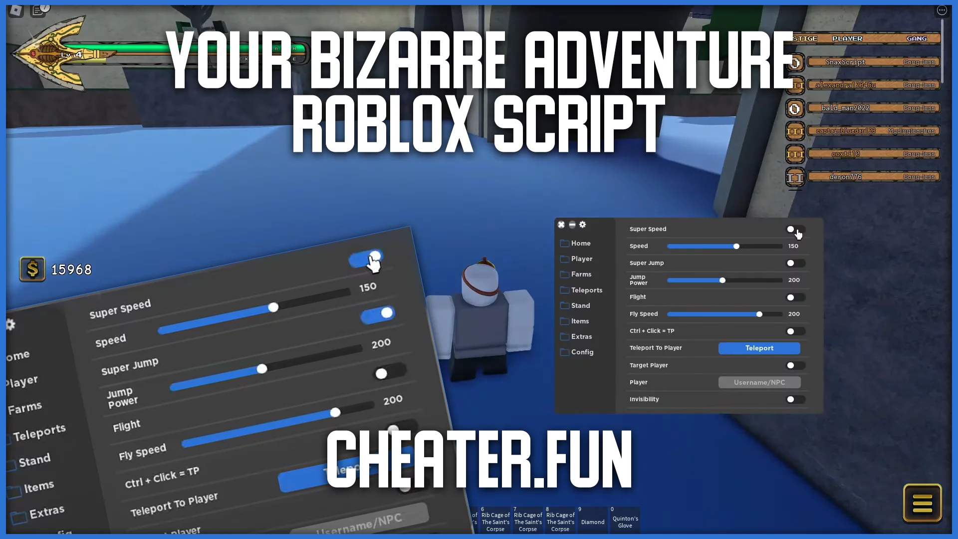 Your Bizarre Adventure Script Roblox: AutoFarm GUI