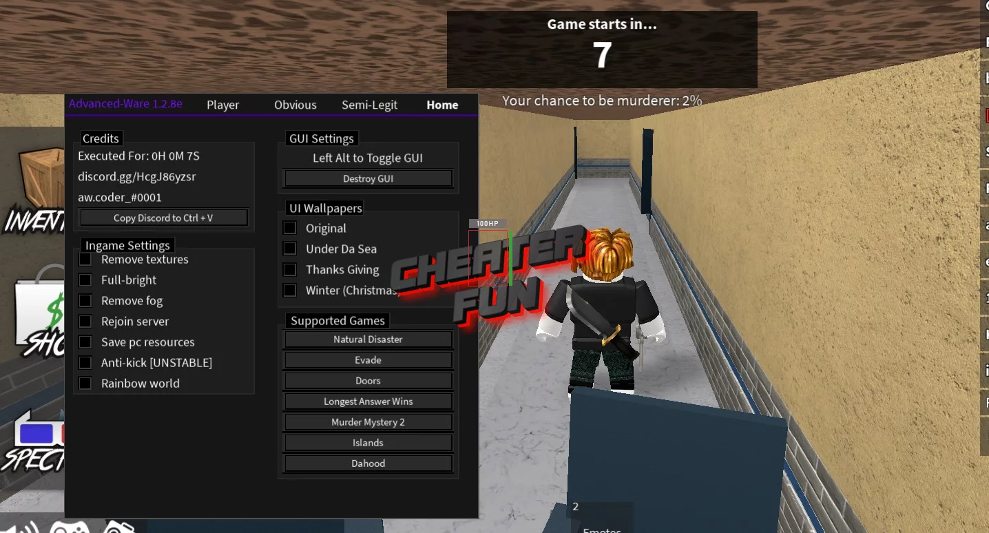 Murder Mystery 2 Roblox - Scripts, Hacks, Cheats and Codes