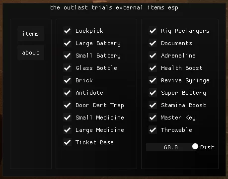 The Outlast Trials menu hack