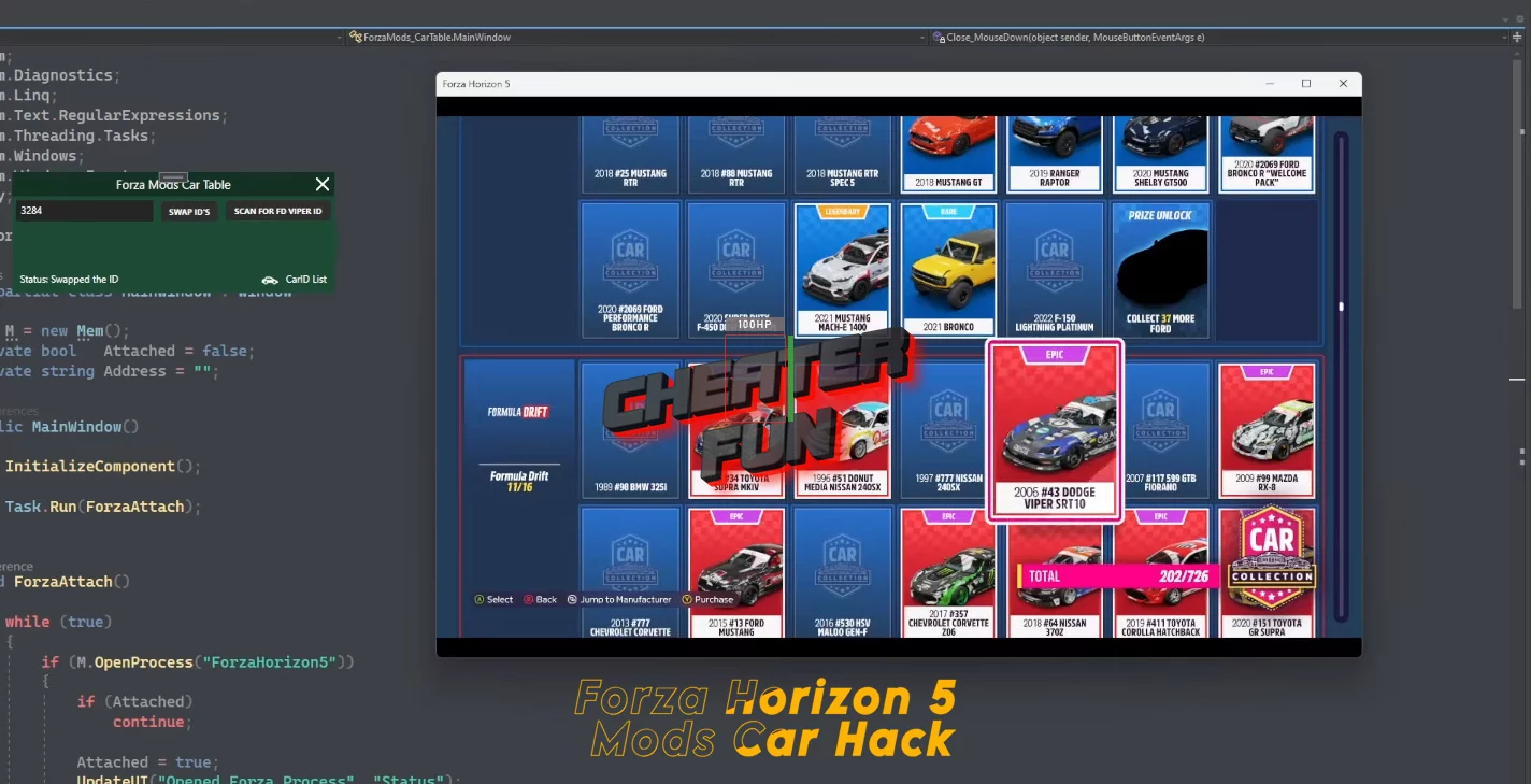 Forza Horizon 5 Mods Car Hack