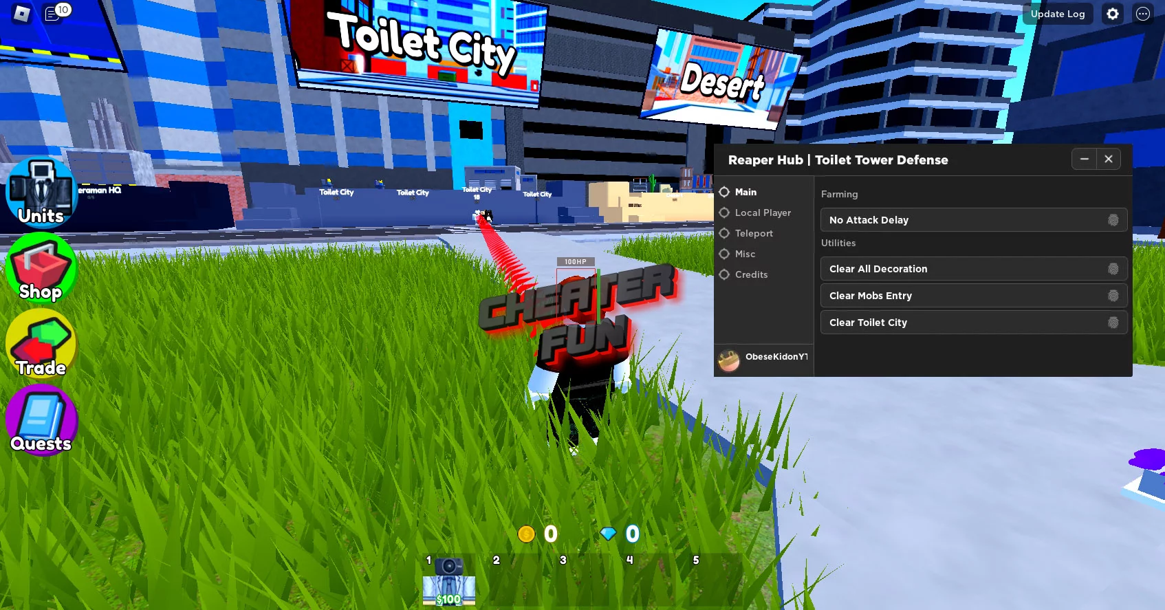 Toilet Tower Defense Script GUI: Auto Farm, Infinite Coins