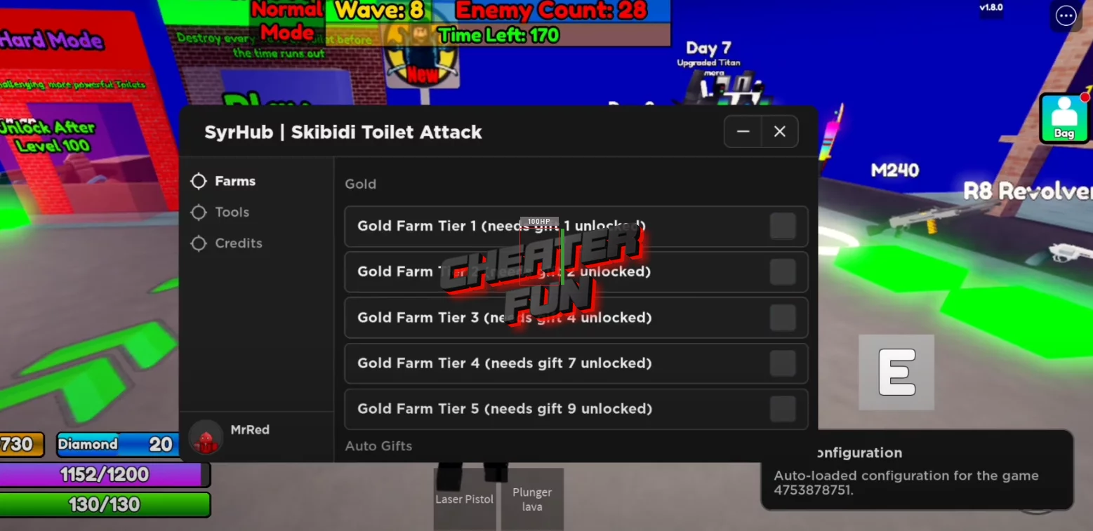 Bathroom Attack Script SyrHub GUI PC and Mobile - AutoFarm