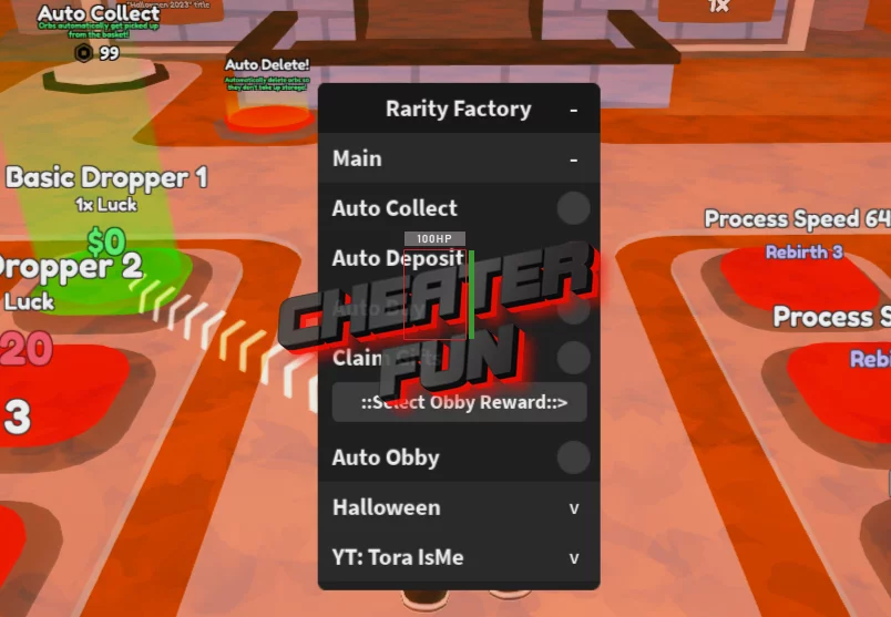 Rarity Factory Tycoon Hack GUI - AutoFarm, Halloween
