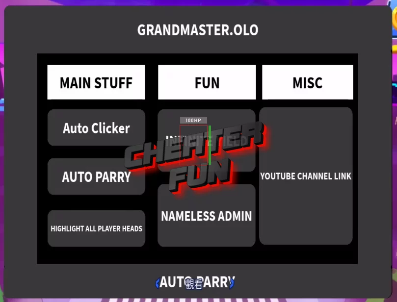 Grandmaster Olo's Hub Blade Ball Script Mobile - Auto Clicker