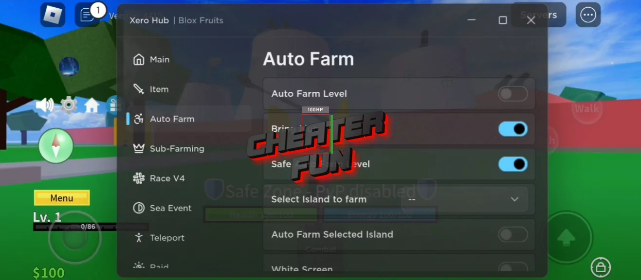 Blox Fruits Hack - Xero Hub AutoFarm GUI