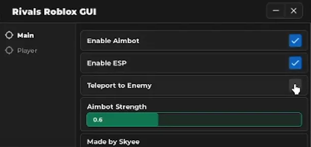 Rivals Roblox Script GUI