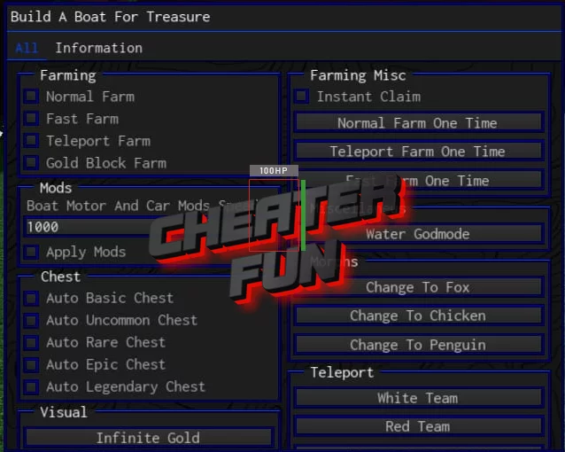 Build A Boat For Treasure GUI - Auto Farm, Auto Quest &amp; More