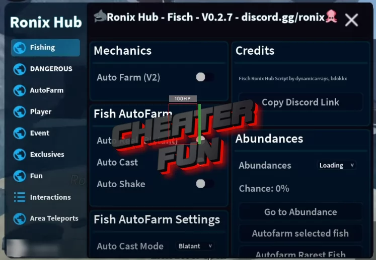 Script Fisch Ronix Hub